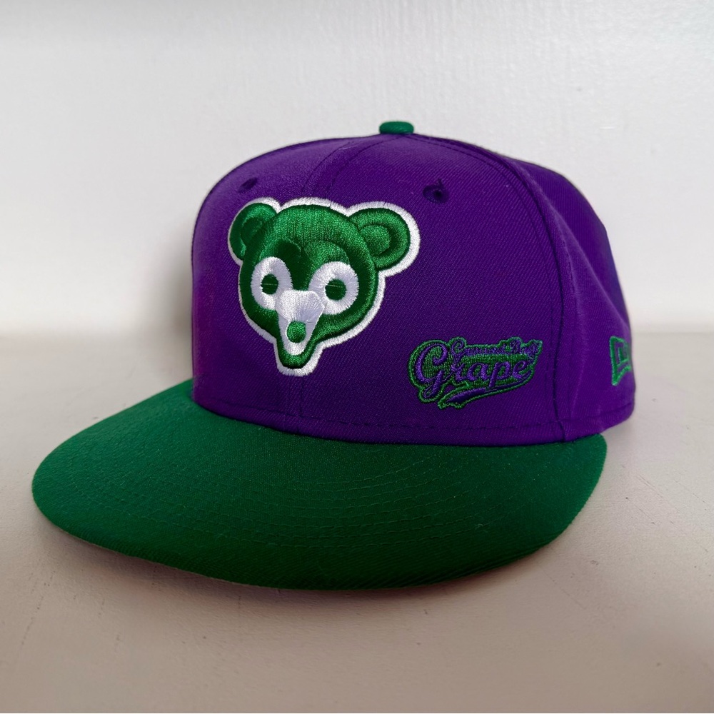 NWT Chicago Cubs + Big league Chew Collectable Official MLB Fitted Cap 7 1/4